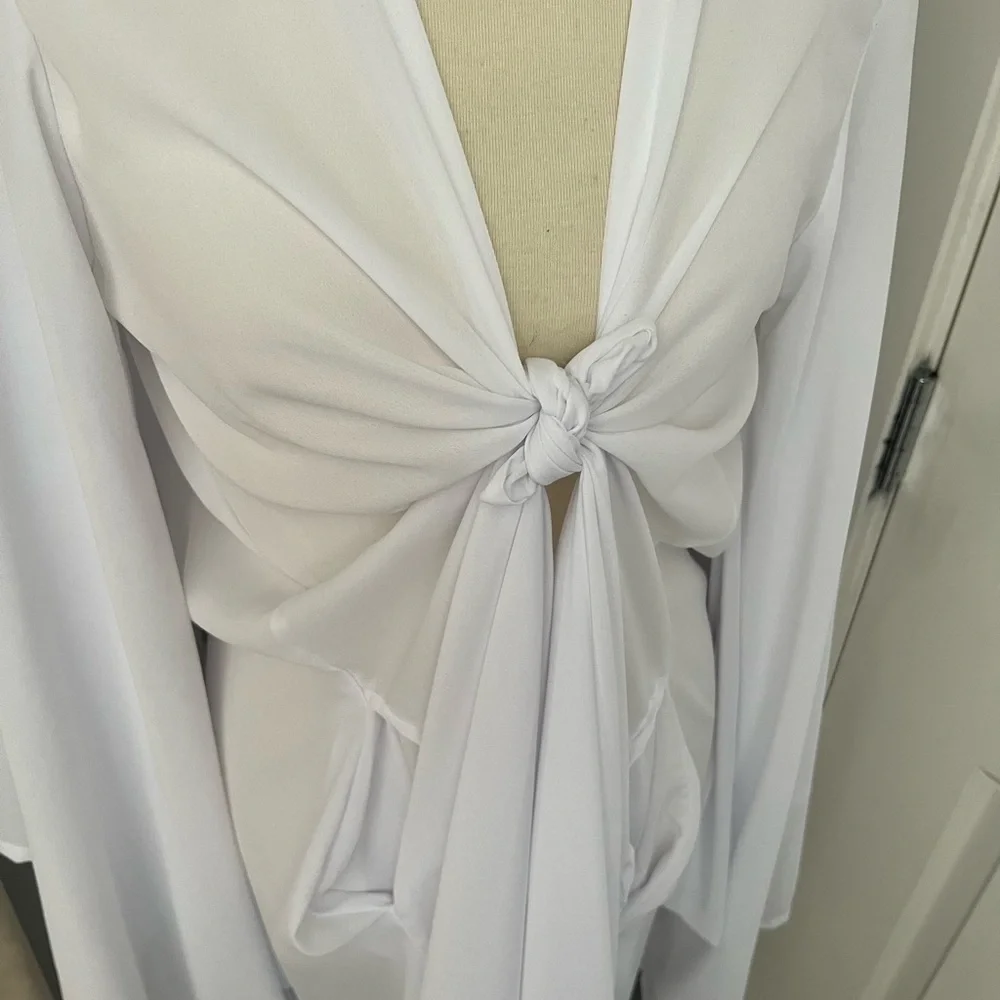 Jennafer Grace Ivory Sheer Kimono - Picture 10 of 14